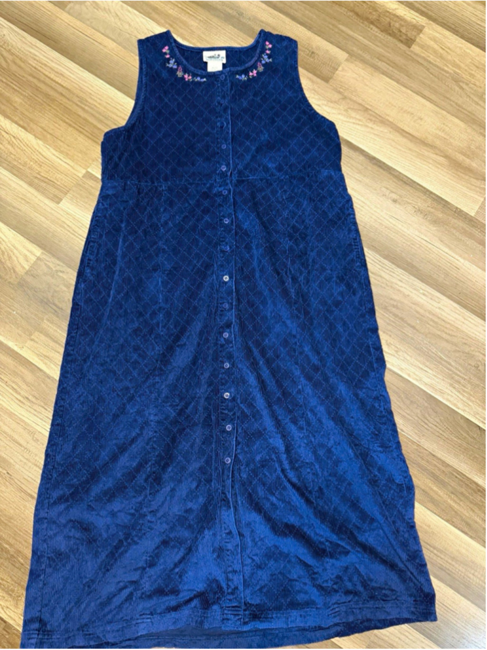 Vintage 90s Northern Reflections Corduroy Jumper Dress XL